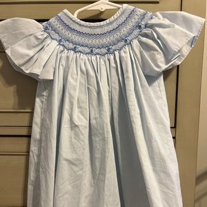 Blue smocked dress